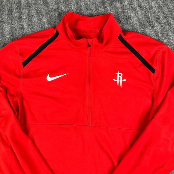 Nike Houston Rockets Red Dri-FIT Quarter Zip - Picture 2 of 9